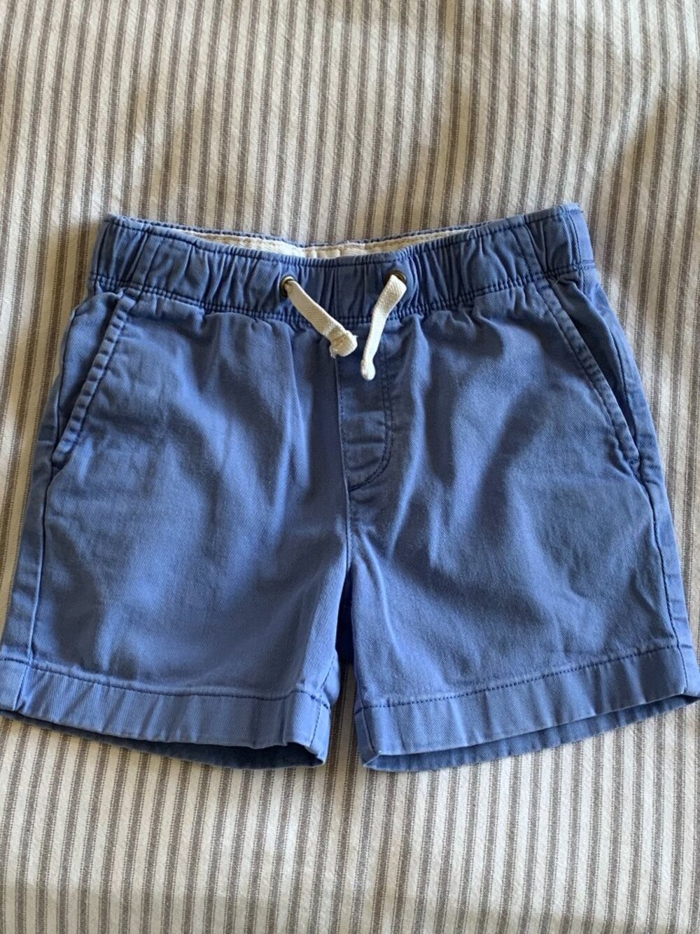 Crewcuts Boys Blue Pull-On Chino Shorts Size 4 Elastic Waist
